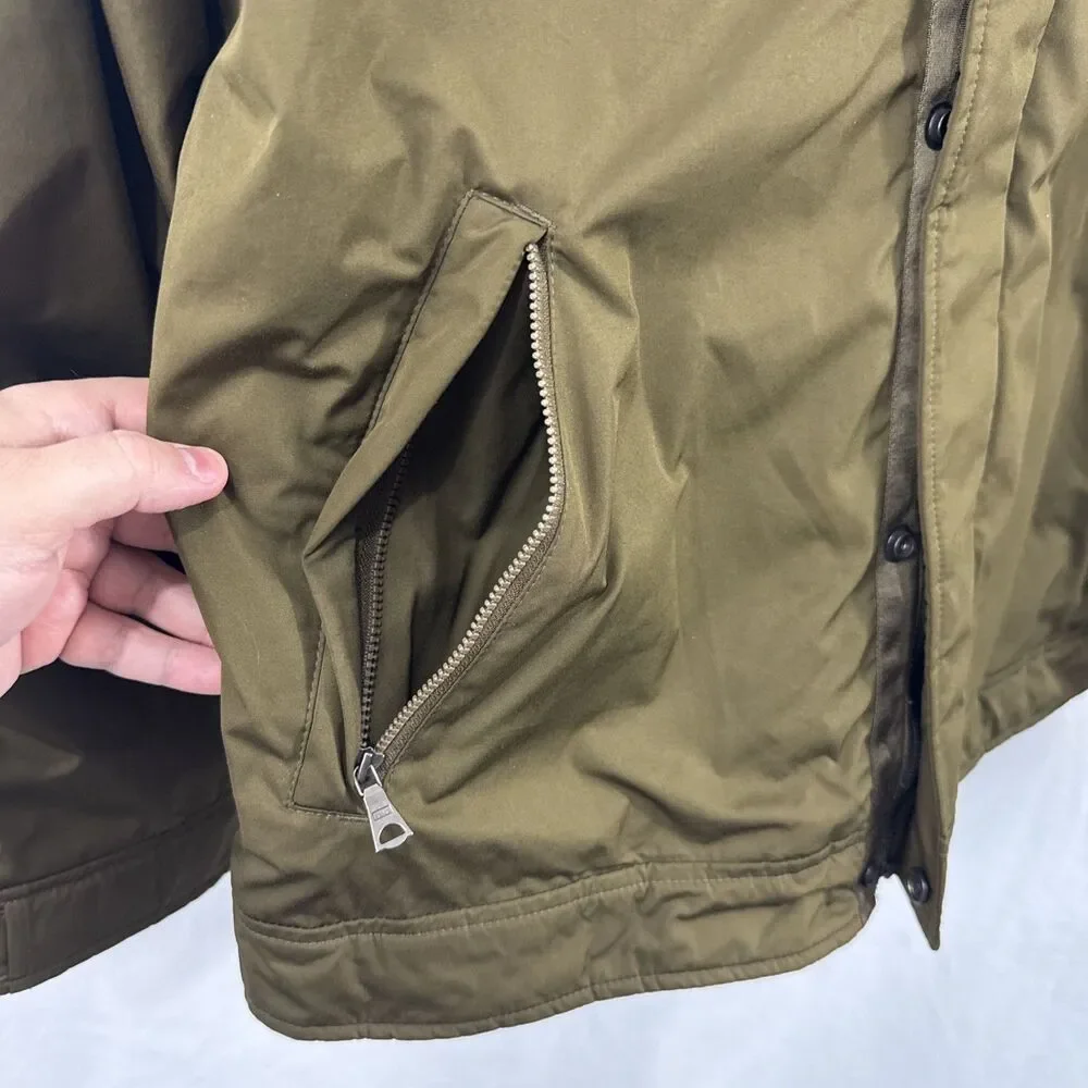Polo Ralph Lauren Olive Green Fleece Lined Hooded Zip Jacket Mens Sz M Preppy